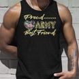 Proud Army Best Friend - Us Flag Dog Tag Heart Military Gift Unisex Tank Top Gifts for Him