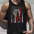 Proud Baseball Dad American Flag Fathers Day Unisex Tank Top Gifts for Him