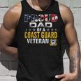 Proud Dad Of A Coast Guard Veteran American Flag Military Unisex Tank Top Gifts for Him