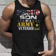 Proud Son Of A Army Veteran American Flag Military Gift Unisex Tank Top Gifts for Him