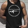 Resist Tyranny Rifle Libertarian Conservative Pro Gun 2A Usa Tank Top Gifts for Him