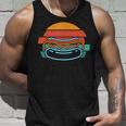 Retro Burger Sunset Unisex TankTop für Herren – Vintage Design Schwarz Geschenke für Ihn