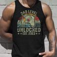 Retro Dad Level Unlocked Est 2023 - Funny New Dad Unisex Tank Top Gifts for Him
