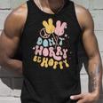 Retro Groovy Easter Bunny Happy Easter Dont Worry Be Hoppy Unisex Tank Top Gifts for Him