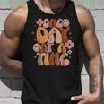 Retro One Day At A Time Groovy Funny Quotes Unisex Tank Top Gifts for Him