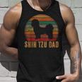 Retro Shih Tzu Dad Gift Daddy Apparel Dog Owner Pet Father Unisex Tank Top Gifts for Him