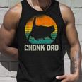 Retro Vintage Style Funny Fat Daddy Cat Meme Chonk Cat Dad V2 Unisex Tank Top Gifts for Him