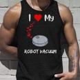 Robot Vacuum Lover Funny Robot House Cleaner Doing Housework Unisex Tank Top Gifts for Him
