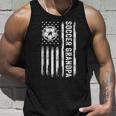 Soccer Grandpa American Flag Proud Grandpa Fathers Day Mens Unisex Tank Top Gifts for Him