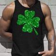 Sparkle Clover Shamrock Irish For St Patricks & Pattys Day Unisex Tank Top Gifts for Him