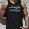 St Patricks Day Funny Prone To Shenanigans And Malarkey Unisex Tank Top Gifts for Him