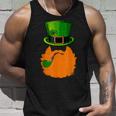 St Patricks Day Leprechaun Face Beard Shamrock Gifts Men Unisex Tank Top Gifts for Him