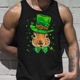 St Patricks Day Leprechaun Squirrel Rodents Shamrock Irish Unisex Tank Top Gifts for Him