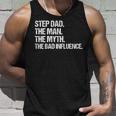 Step Dad The Man The Myth The Bad Influence Vintage Design Unisex Tank Top Gifts for Him