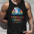Stepdad Shark Fathers Day Gift V2 Unisex Tank Top Gifts for Him