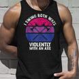 I Swing Both Ways Violently With An Axe Bisexual Lgbt Pride Tank Top Gifts for Him