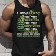 Mental Health Awareness Matters Support I Wear Green Warrior Tank Top Gifts for Him