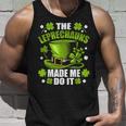 The Leprechauns Made Me Do It Saint Patrick Day Unisex Tank Top Gifts for Him