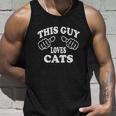This Guy Loves Cats Men Women Tank Top Graphic Print Unisex Gifts for Him