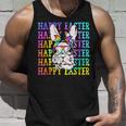 Tie Dye Rabbit Happy Easter Day Bandana Glasses Bunny Face Unisex Tank Top Gifts for Him