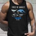 Types Of Whales Chart Funny Whale Lover Gifts Unisex Tank Top Gifts for Him