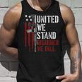 United We Stand Disarmed We Fall Gun Rights American Flag Unisex Tank Top Gifts for Him