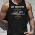 Uss Washington Bb-56 Battleship Ww2 American Warship Veteran Unisex Tank Top Gifts for Him