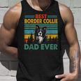 Vintag Retro Best Border Collie Dad Happy Fathers Day Unisex Tank Top Gifts for Him
