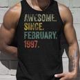 Vintage 1997 25Th Birthday Awesome Since February 1997 Unisex Tank Top Gifts for Him