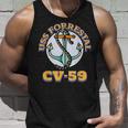 Vintage Anchor Navy Aircraft Carrier Uss Forrestal Unisex Tank Top Gifts for Him