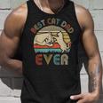 Vintage Best Cat Dad Ever Bump Fit Funny Dat Unisex Tank Top Gifts for Him