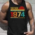 Vintage Born In 1974 Birthday Year Party Wedding Anniversary Unisex Tank Top Gifts for Him