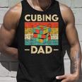 Vintage Cubing Dad Funny Speedcubing Math Lovers Unisex Tank Top Gifts for Him