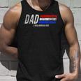 Vintage Dad A Real American Hero Distressed American Flag Unisex Tank Top Gifts for Him