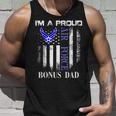 Vintage Im A Proud Air Force Bonus Dad With American Flag Unisex Tank Top Gifts for Him