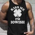 Vintage Kiss Me Im Iowish Shamrock Funny St Patricks Day Unisex Tank Top Gifts for Him