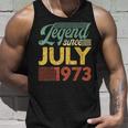 Vintage Legend Seit Juli 1973 Geburtstag Tank Top Geschenke für Ihn