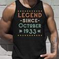 Vintage Legend Seit Oktober 1933 Geburtstag Männer Frauen Tank Top Geschenke für Ihn