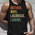 Vintage Mutter Frau Lacrosse Legende Retro Lacrosse Mädchen Tank Top Geschenke für Ihn