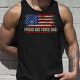 Vintage Proud Air Force Dad American Flag Veteran Gift Unisex Tank Top Gifts for Him