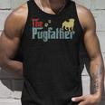 Vintage The Pugfather Happy Fathers Day Pug Lover Unisex Tank Top Gifts for Him