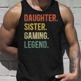 Vintage Tochter Schwester Gaming Legend Unisex TankTop, Retro Gamer Girl Design Geschenke für Ihn