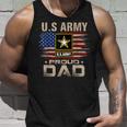 Vintage US Army Proud Dad With American Flag Unisex Tank Top Gifts for Him