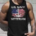Vintage Us Navy With American Flag For Veteran Gift Unisex Tank Top Gifts for Him