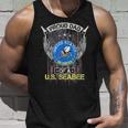 Vintage Usa American Flag Proud Dad Of A Us Seabee Veteran Unisex Tank Top Gifts for Him