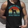 Vintage Worlds Best Best Airedale Terrier Dad - Dog Lover Unisex Tank Top Gifts for Him