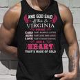 Virginia Name Gift And God Said Let There Be Virginia V2 Unisex Tank Top Gifts for Him