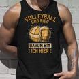 Volleyball Und Bier Darum Bin Ich Hier Volleyballer Lustig Tank Top Geschenke für Ihn