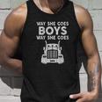 Way She Goes Boys Way She Goes Truck Trucker Men Women Tank Top Graphic Print Unisex Gifts for Him