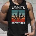 Worlds Dopest Dad Marijuana Cannabis Weed Vintage Unisex Tank Top Gifts for Him